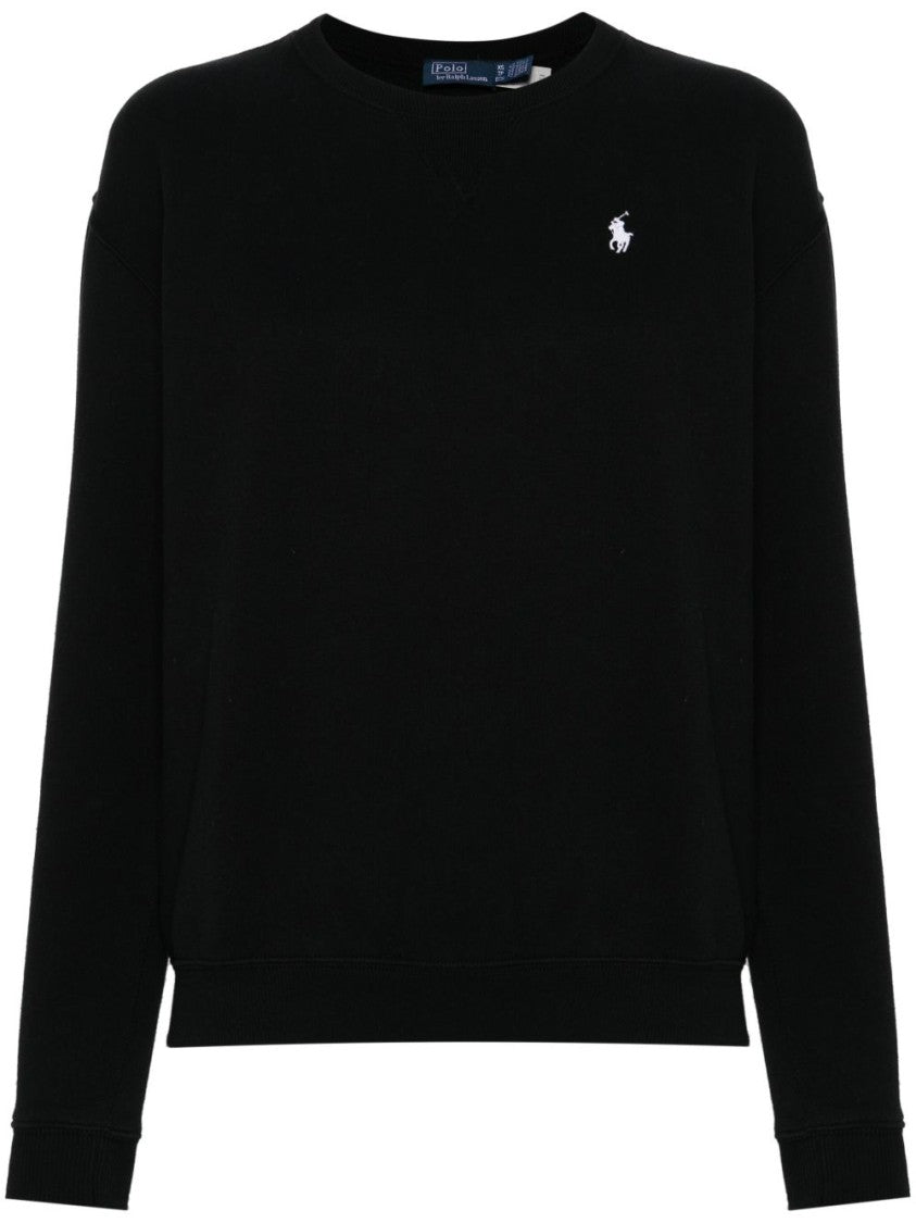 Polo Ralph Lauren Relaxed Fit Black Cotton-Blend Sweatshirt