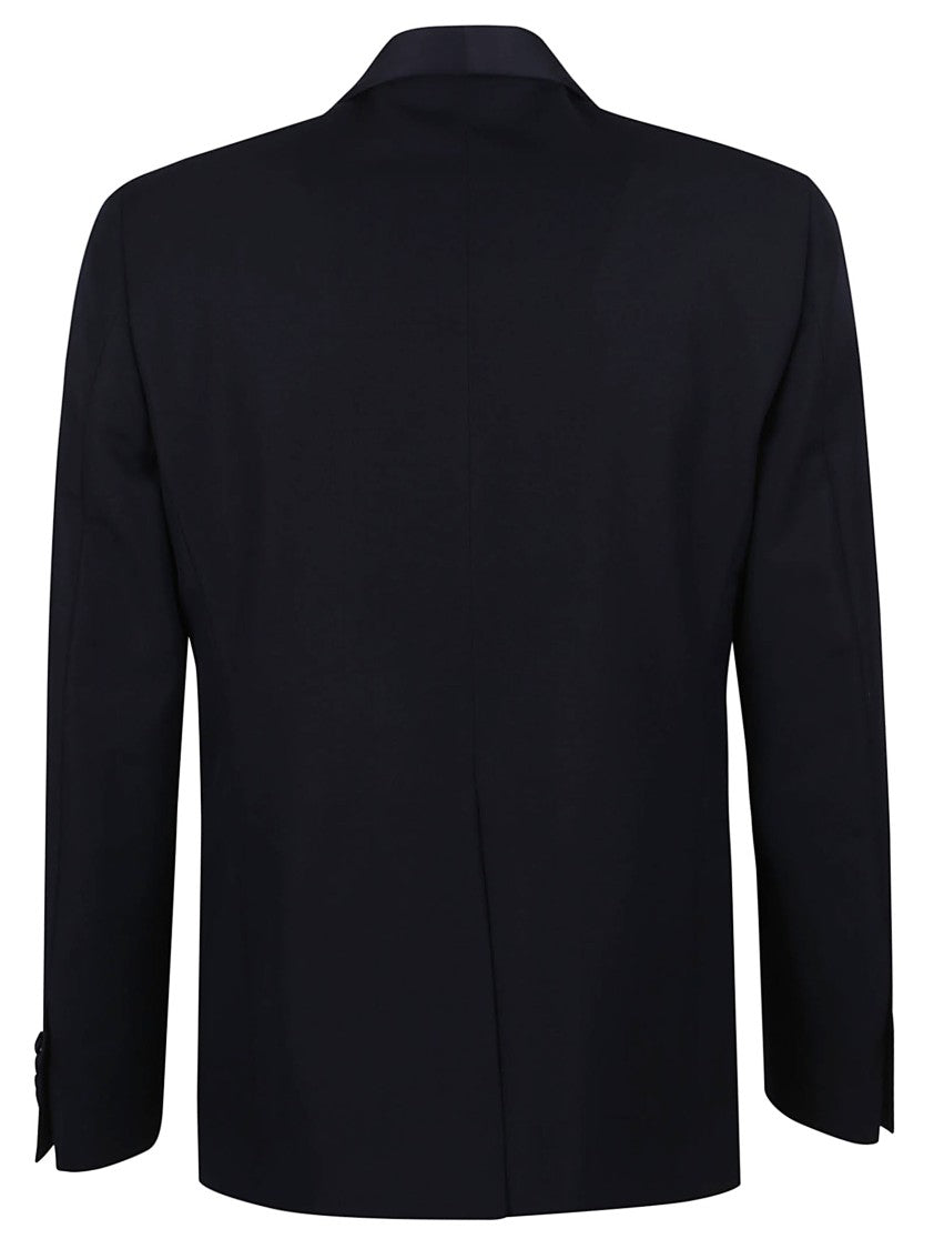 Lardini Tailored Blue Tuxedo Suit With Shawl Collar