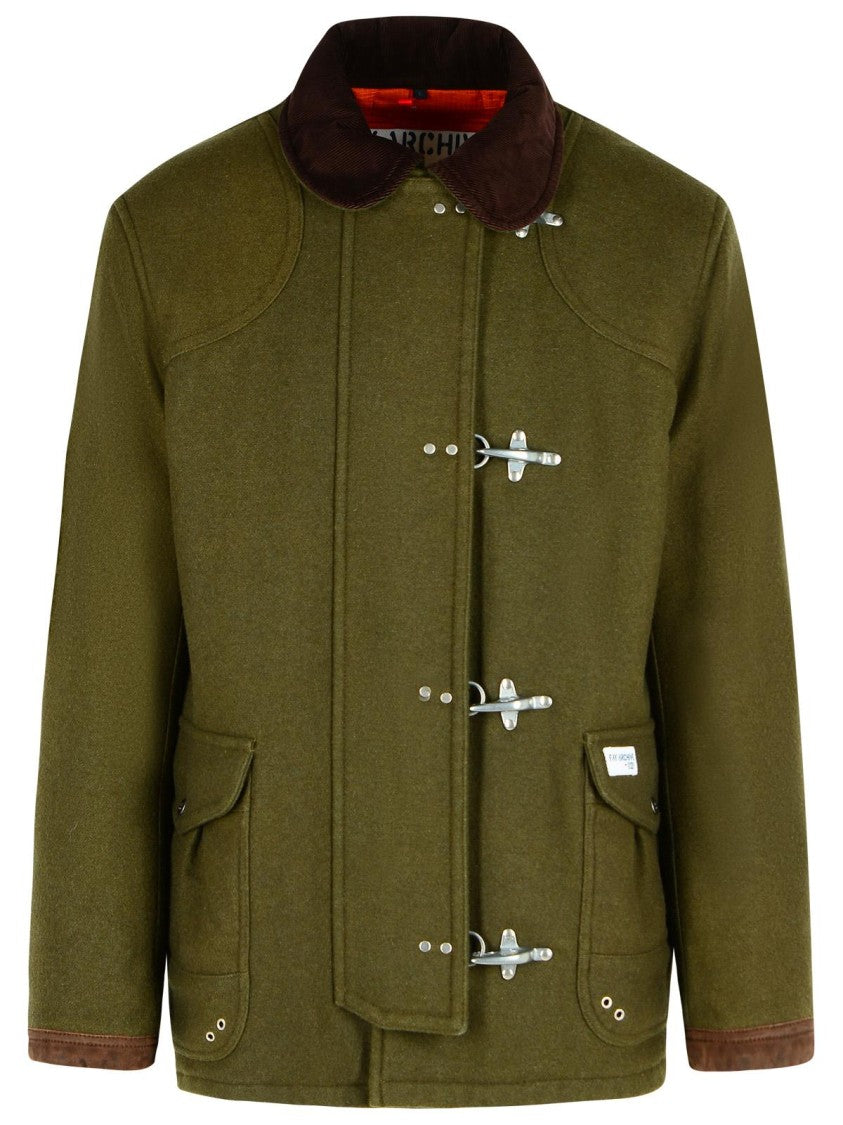 Fay '4Ganci' Green Wool Blend Jacket