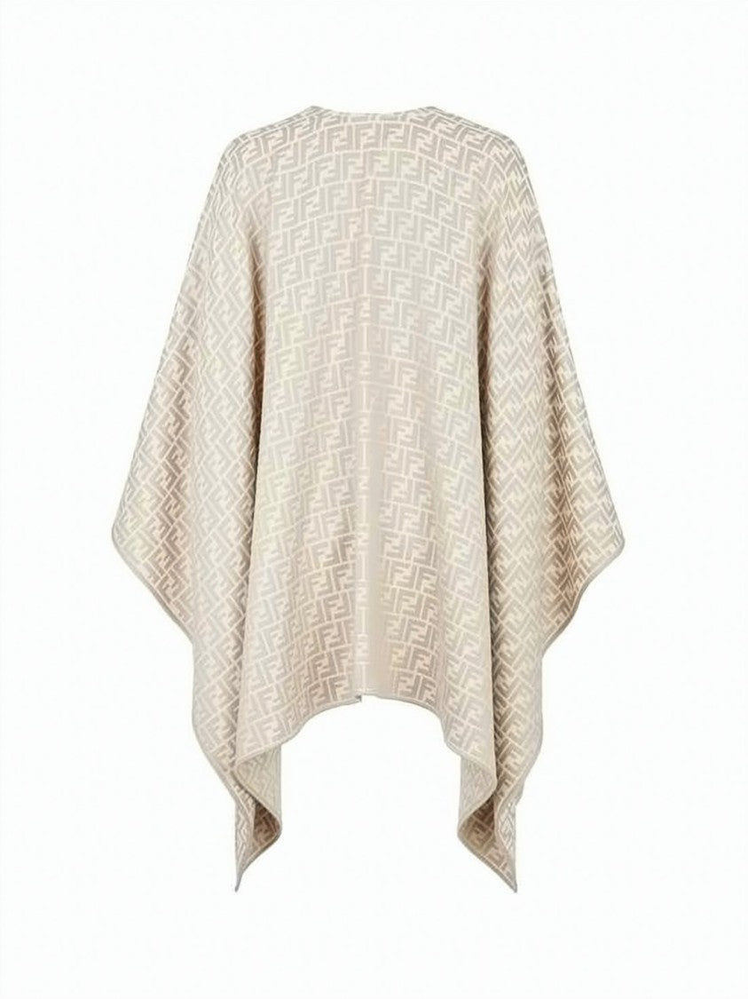 Fendi Geometric Pattern Wool-Silk Blend Scarf By Fendi