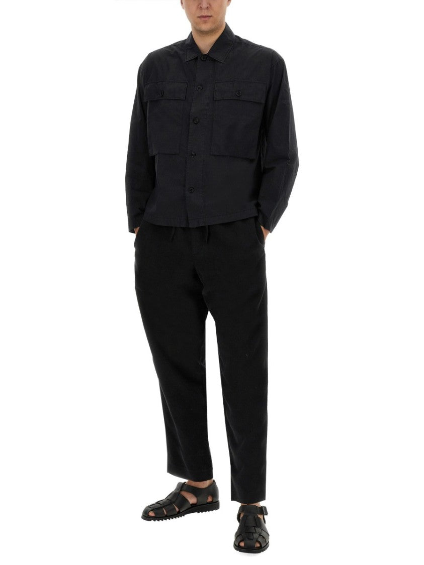 Ymc Black Military-Style Shirt