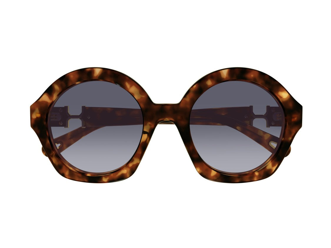 Chloé Gold Ch0302s Tortoiseshell Oversized Round Sunglasses