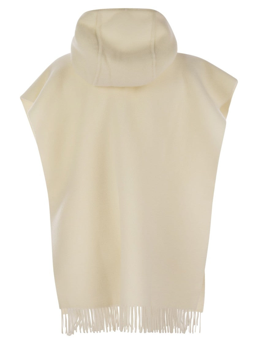 Brunello Cucinelli Double Knit Wool And Cashmere Poncho