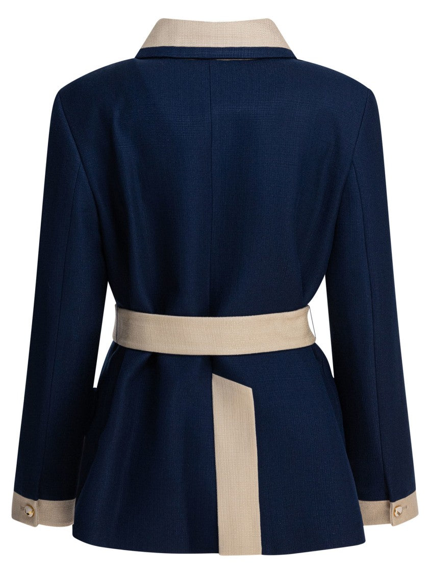 Valentino Viscose Regular Fit Caban Coat