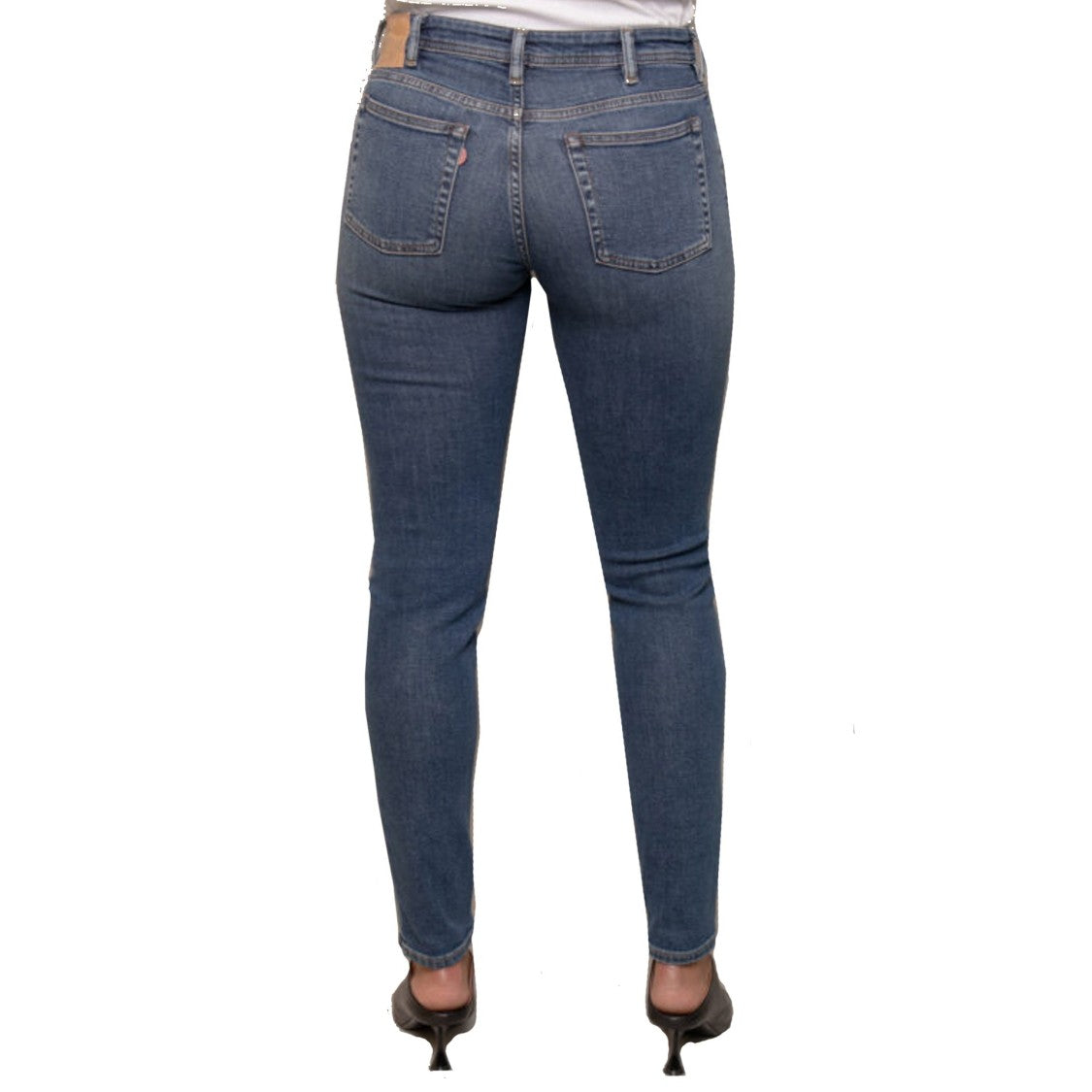 Acne Studios Blå Konst Climb Mid Blue Cotton Denim Jeans