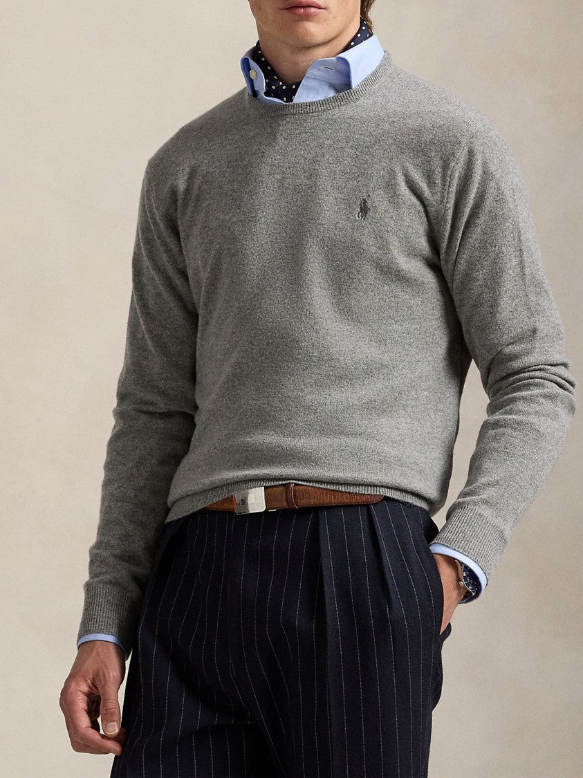 Polo Ralph Lauren Fine Knit Logo Embroidered Crewneck Pullover