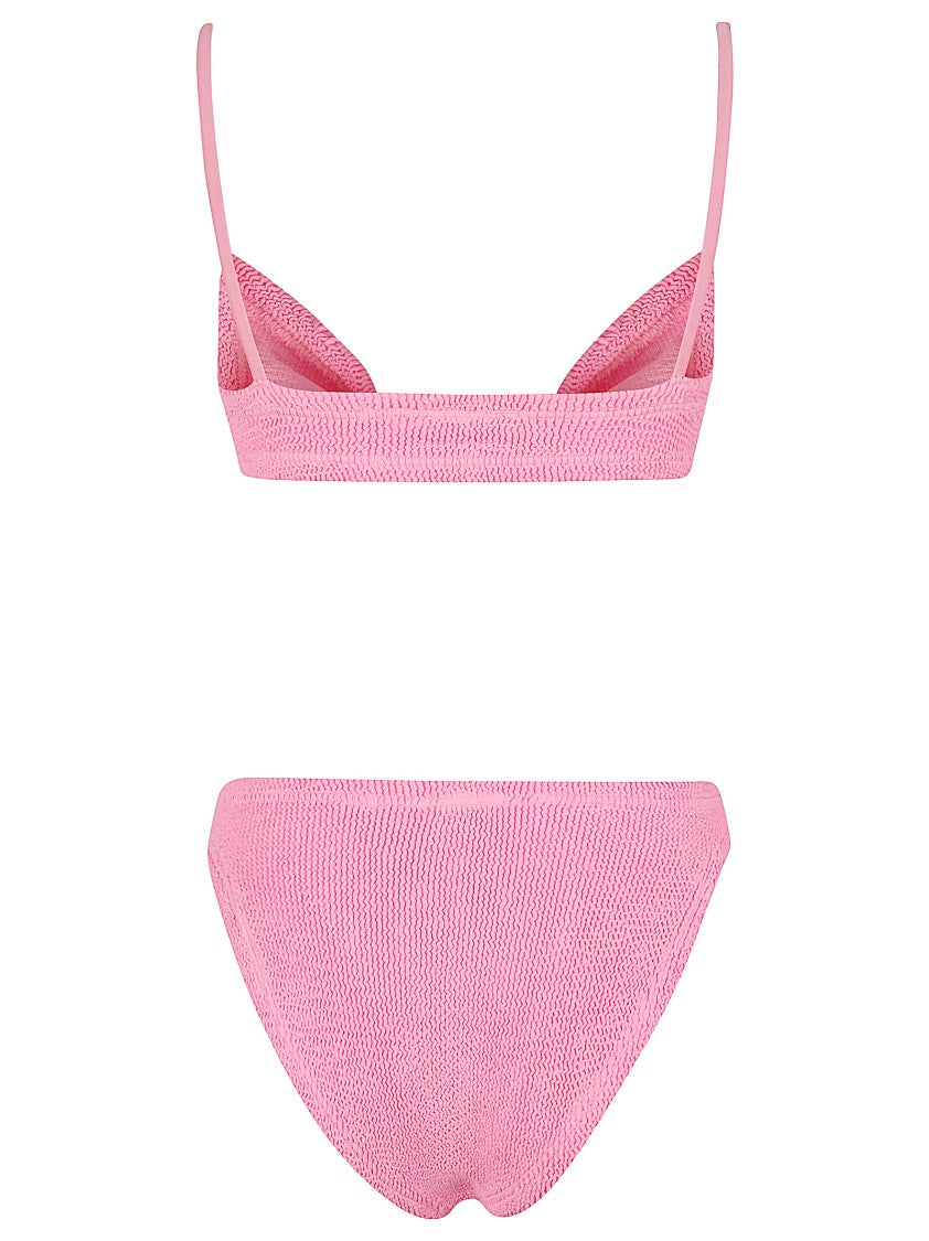 Hunza G Alicia Honeycomb Textured Stretch-Fabric Bikini