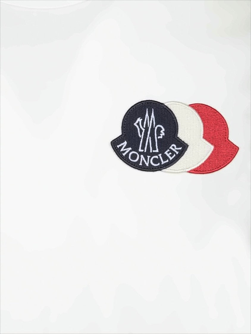 Moncler Tricolor Logo Cotton T-Shirt With Minimalist Design