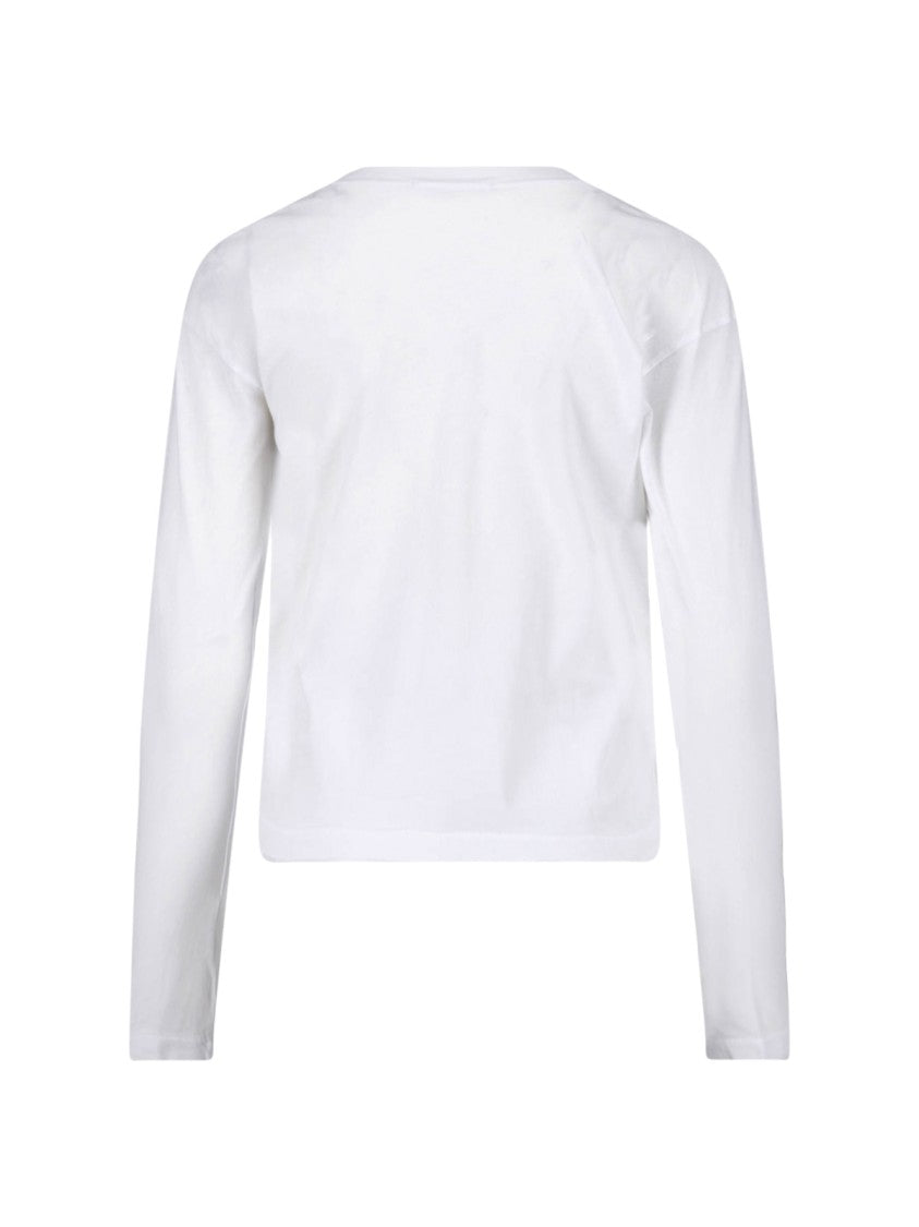 James Perse White Long-Sleeve Soft Cotton T-Shirt