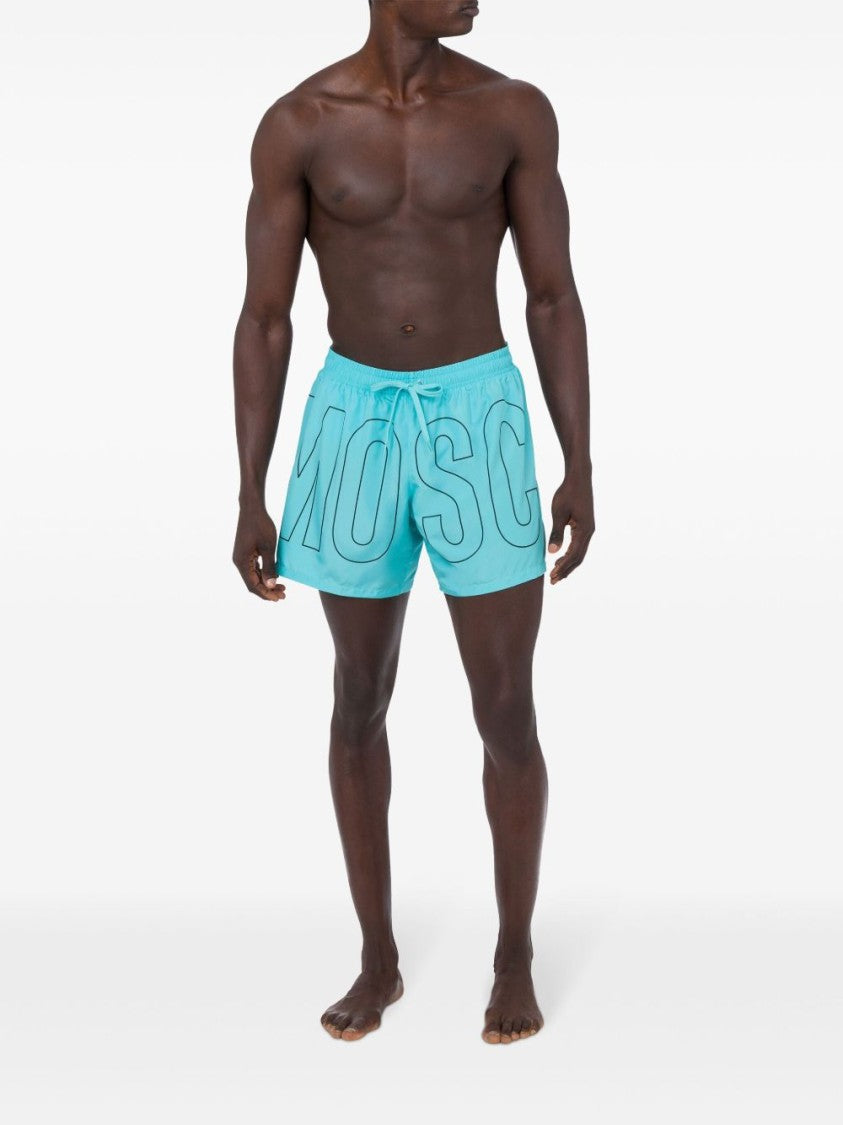 Moschino Mare Sky Blue Swim Shorts