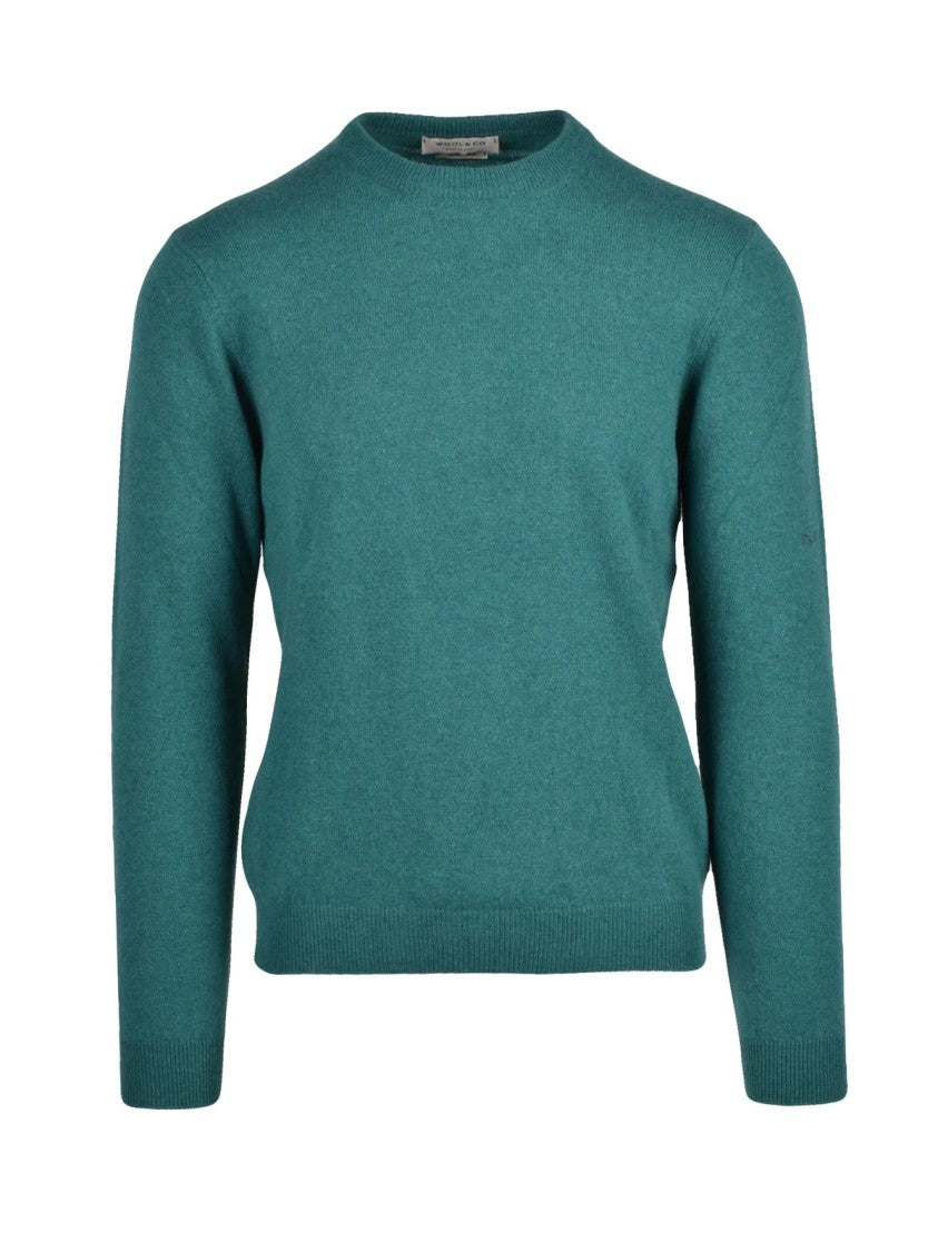 Wool & Co Crew Neck Pullover In Luxurious Cashmere And Wool Blend
