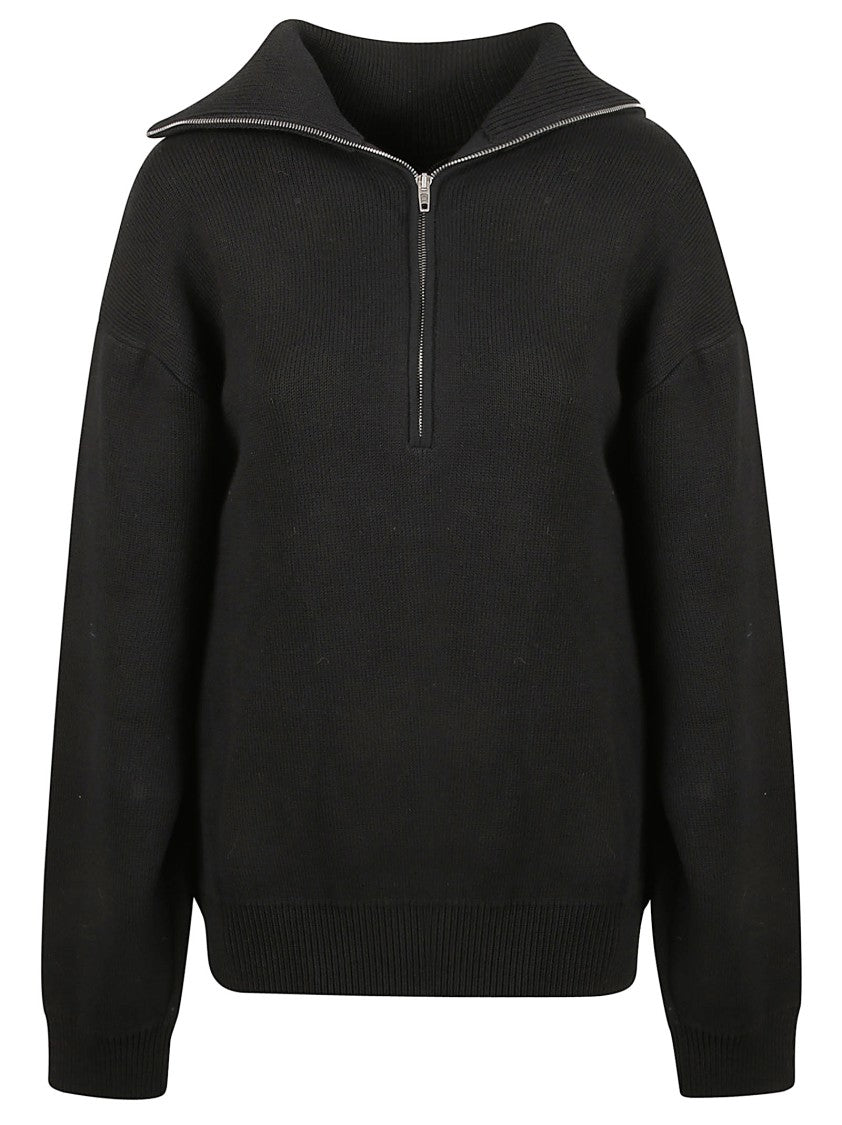 Balenciaga High Neck Sweater With Back Half Zip