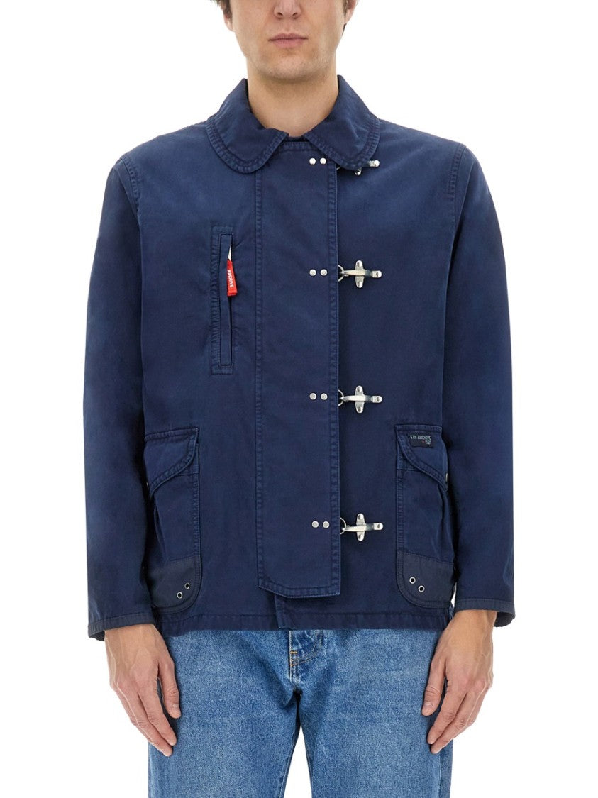 Fay Relaxed-Fit Jacket With Button-Up Front