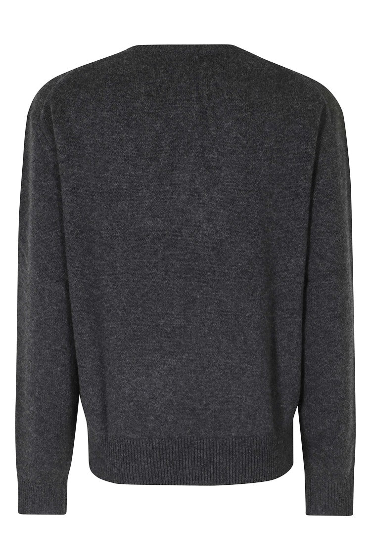 Dunst Gray V-Neck Wool-Cashmere Sweater