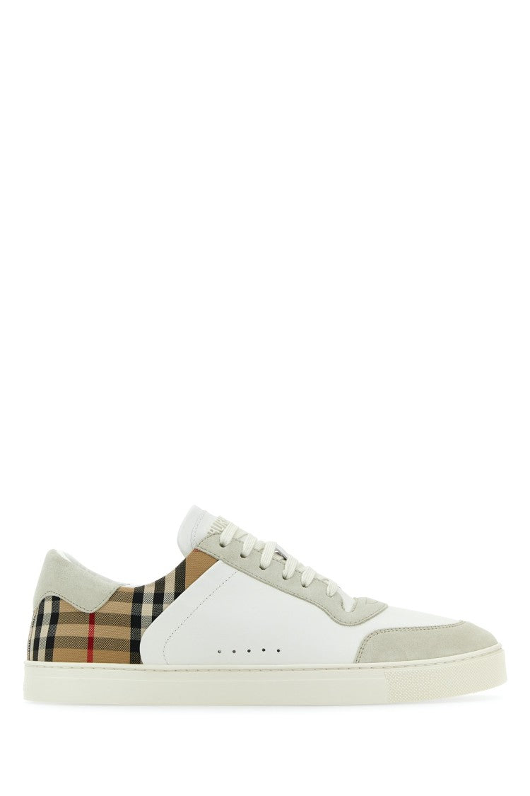 Burberry Multicolor Suede And Leather Sneakers
