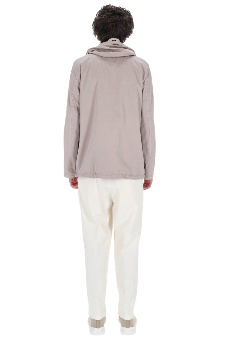Herno Technical Cotton Gabardine Hooded Jacket
