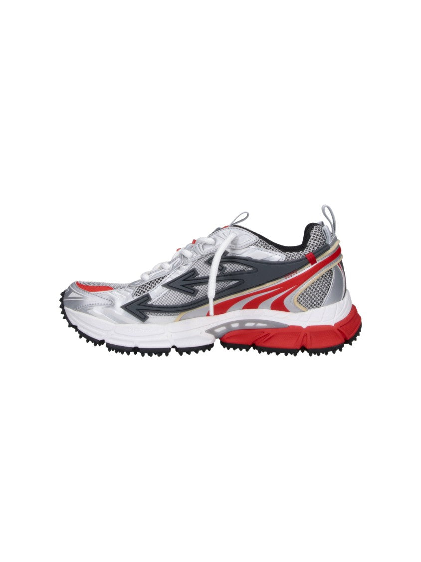 Off-White Silver Be Right Back Fabric Sneakers
