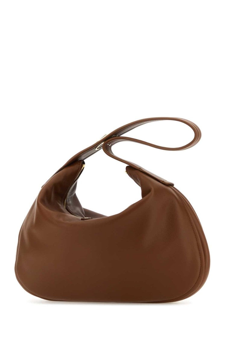 Valentino Garavani Brown Leather Large Go-Hobo Shoulder Bag