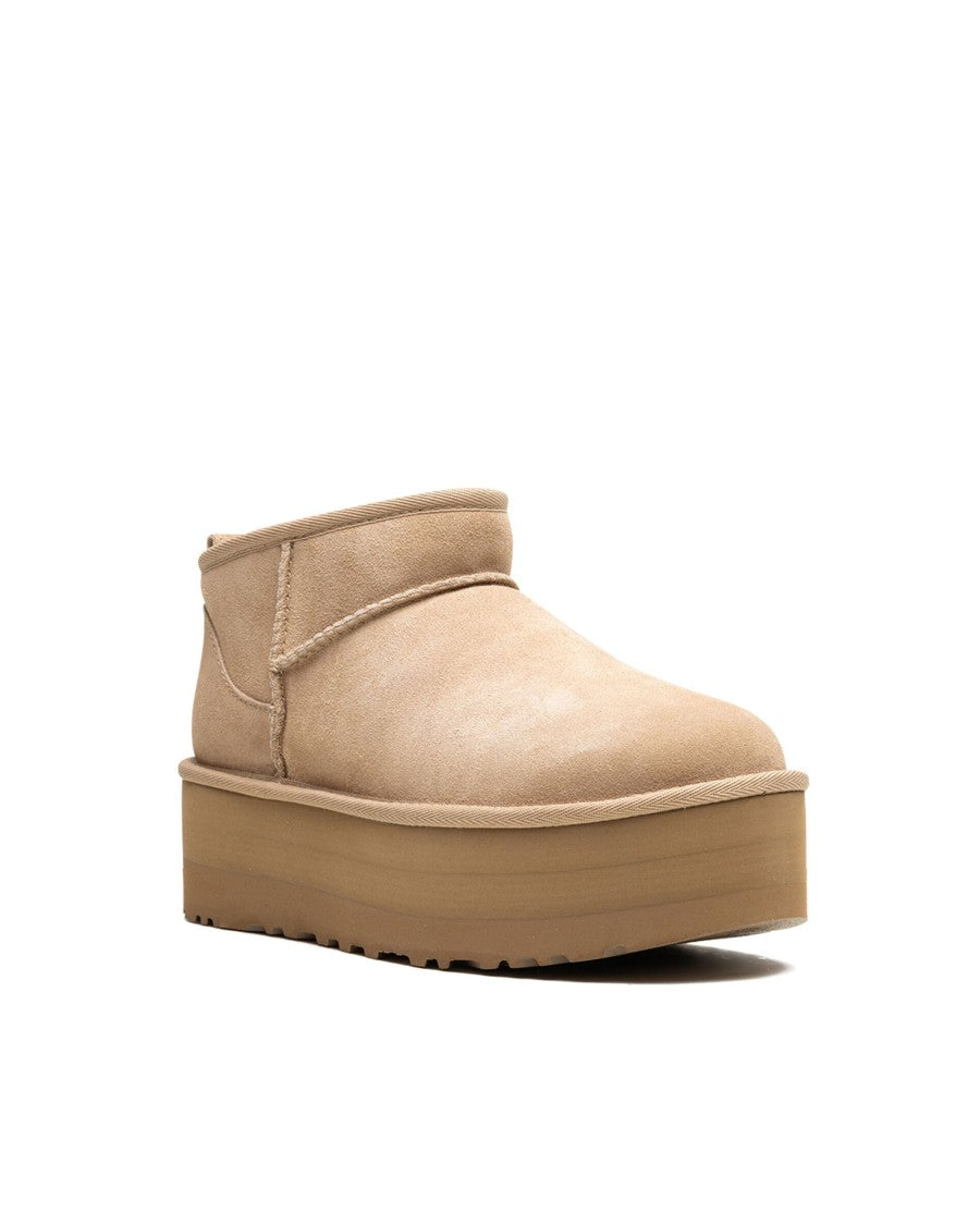 Ugg Ultra Mini Platform Ankle Boot In Suede
