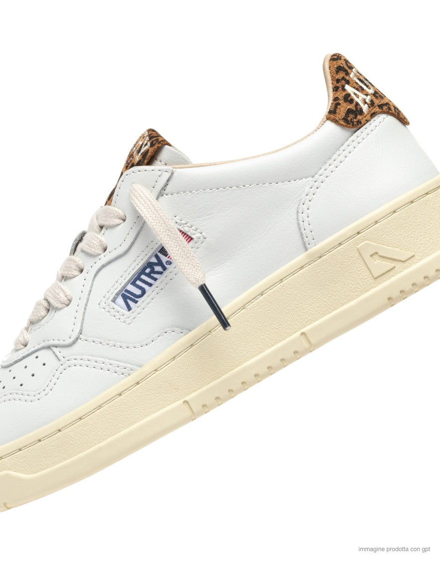 Autry White Leather Suede Medalist Sneakers
