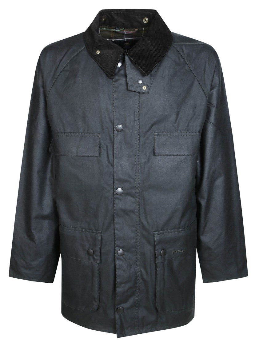 Barbour Sugarlump Bedale Corduroy-Collar Waxed Jacket