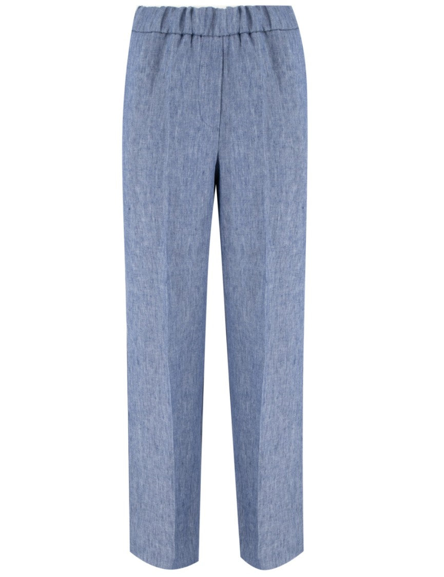 Le Tricot Perugia Wide-Fit Trousers With Elastic Waistband