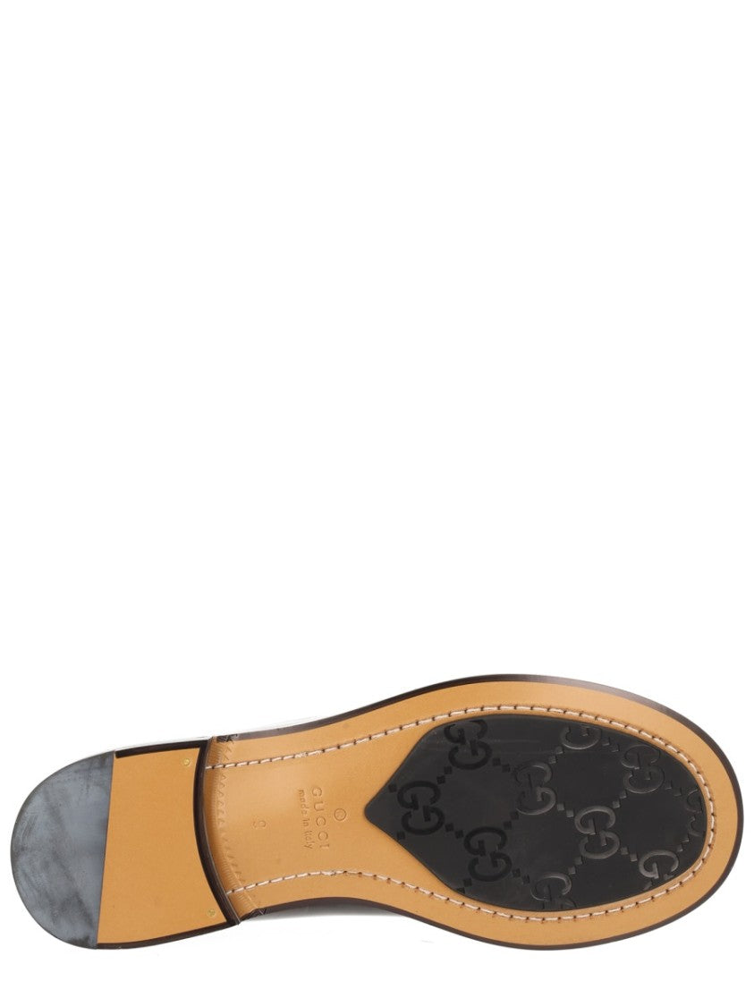 Gucci Penny Emblem Calfskin Loafers