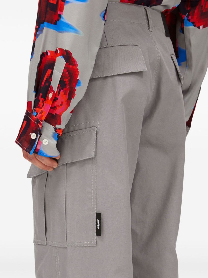 Msgm Grey Cargo Trousers