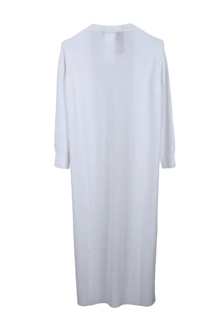 Max Mara Long Brushed Cardigan - White