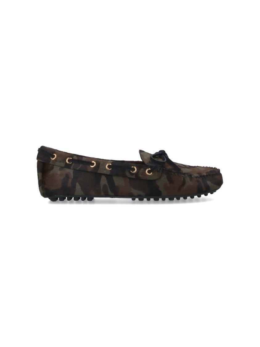 Car Shoe Pony Hair Loafers – Green Camo