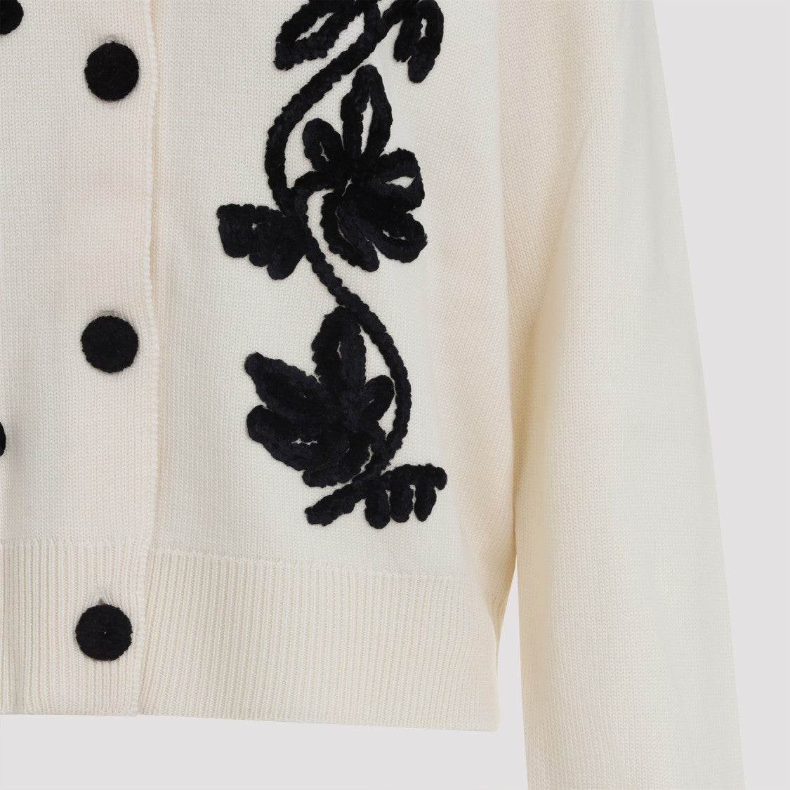 Jil Sander Cloud White Wool Cn Long Sleeves Cardigan