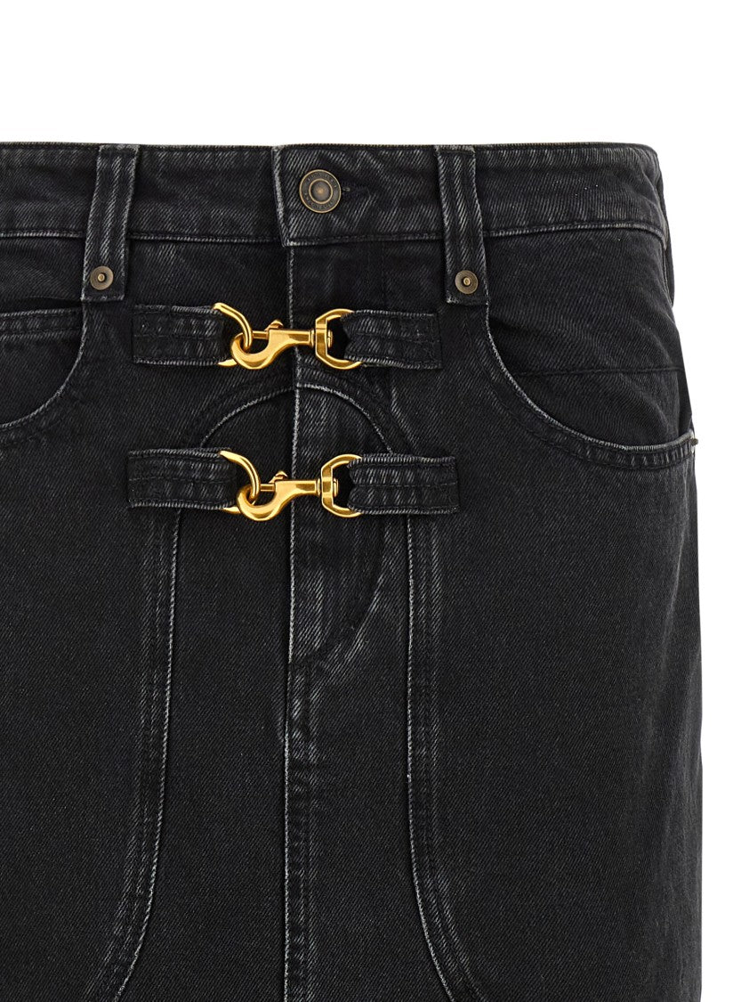 Isabel Marant 'Pavina' Denim Longuette Skirt
