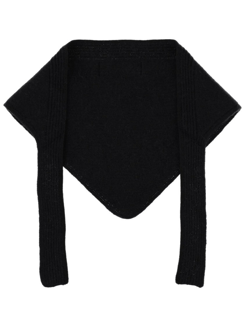 Jacquemus Grosgrain Logo Ribbed Shawl