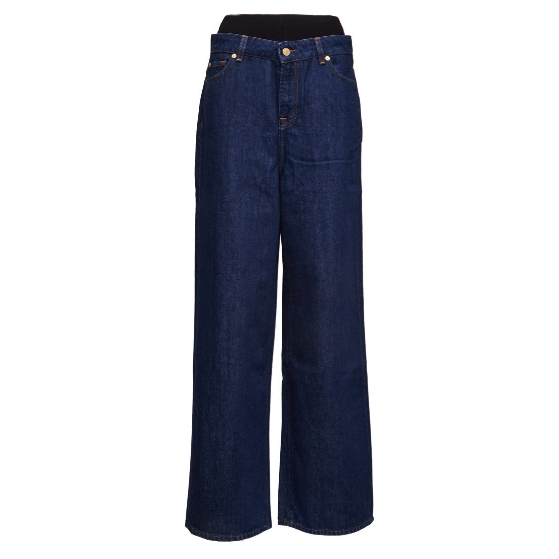 7 For All Mankind Marie Wide-Leg Nightscape Jeans With Studs