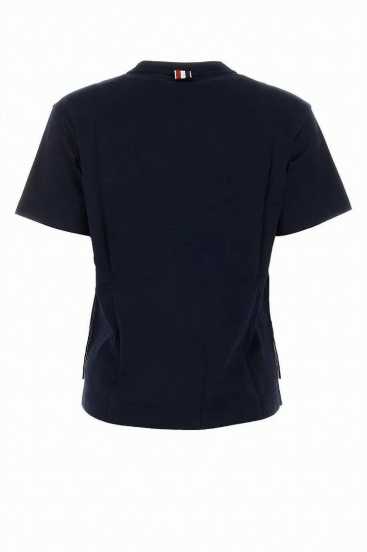 Thom Browne Boxy Short-Sleeve Jersey Top