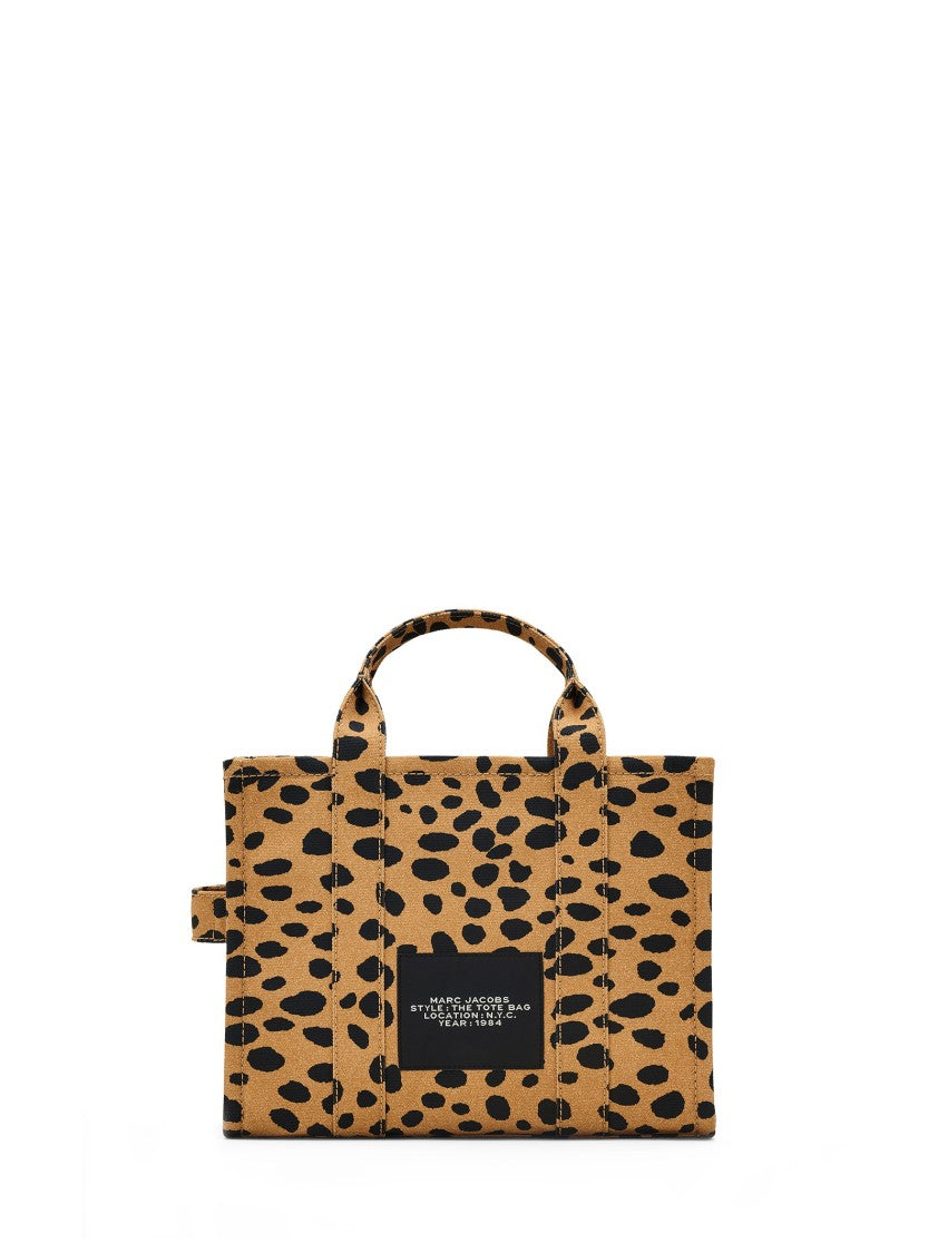 Marc Jacobs Animal Print Cotton Tote Bag With Embroidered Logo
