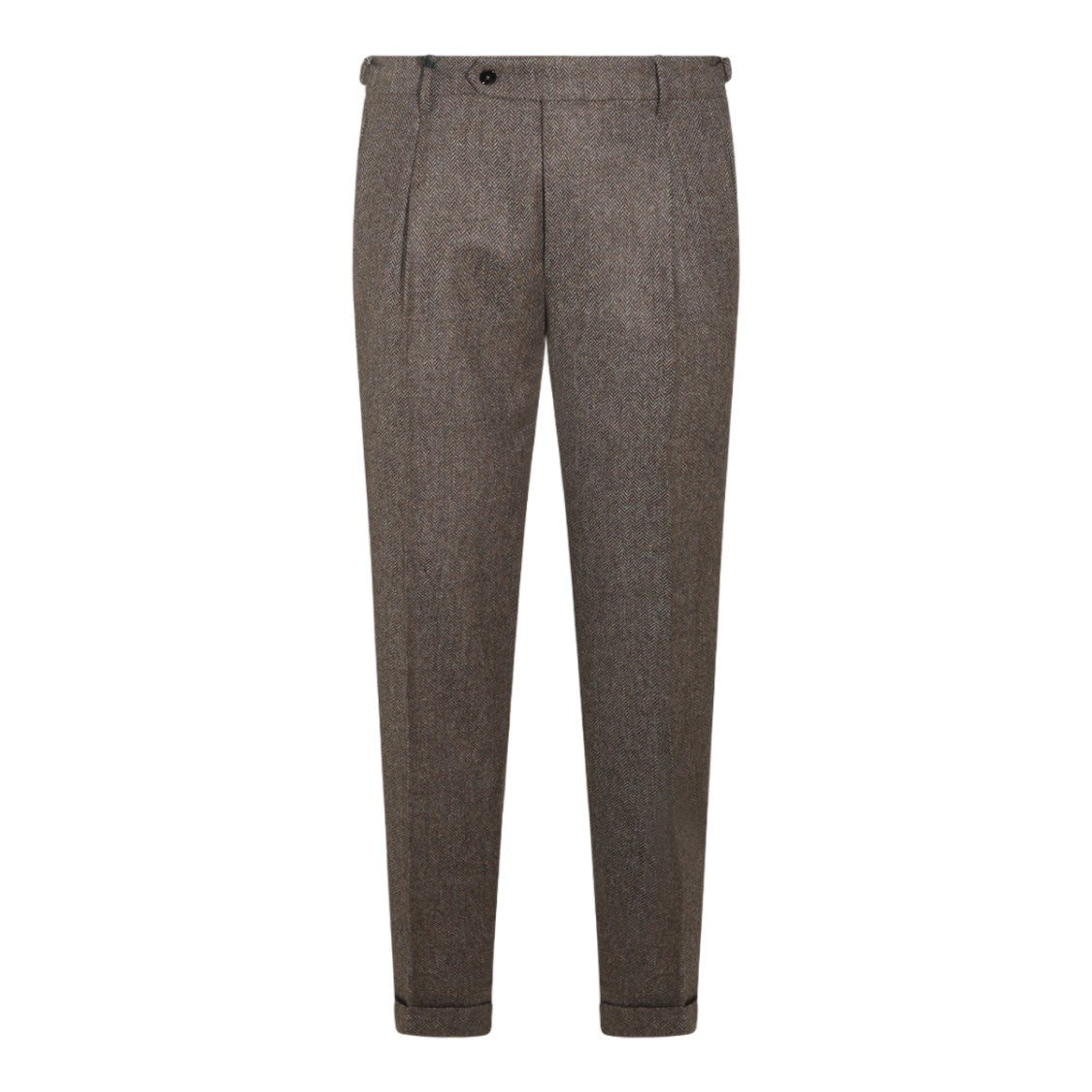 Berwich Herringbone Tailored Straight-Leg Pants