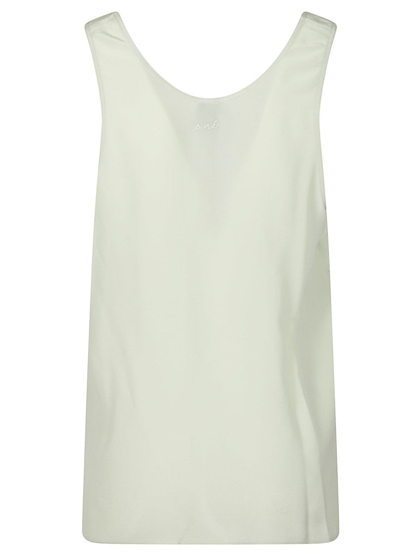 Pinko Crazy Sleeveless Smooth Silk Tank Top