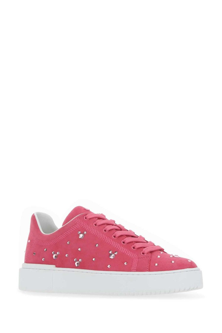 Stuart Weitzman Fuchsia Suede Sneakers