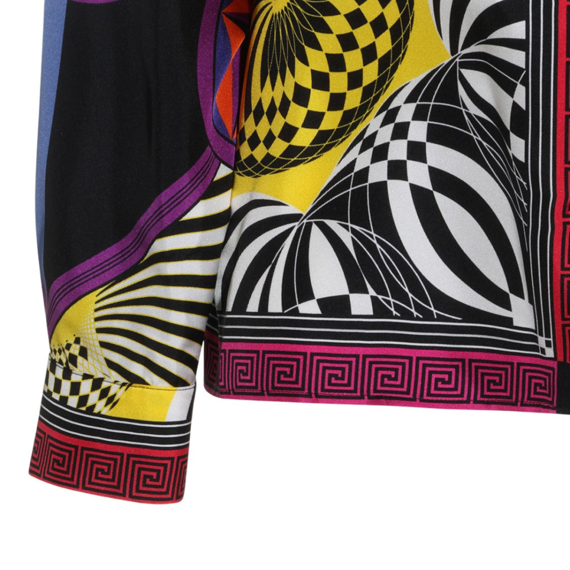 Versace Geometric Optical Illusion Greek Key Shirt