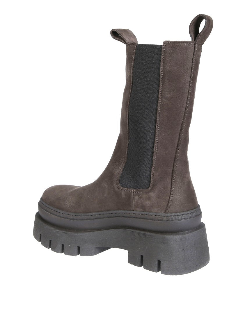 Copenhagen Dark Brown Chunky Sole Boots