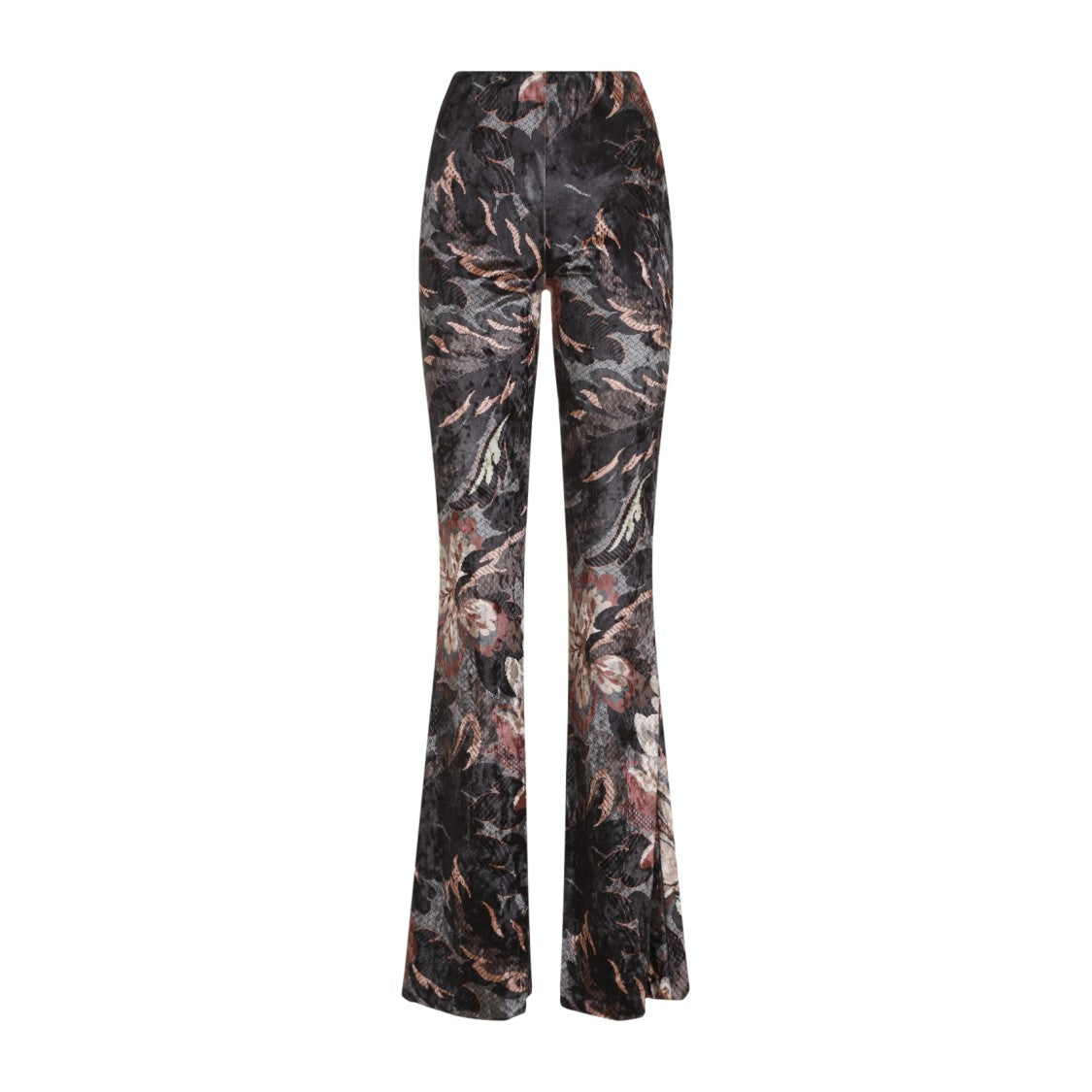 Etro Flared Grey Polyester Pants