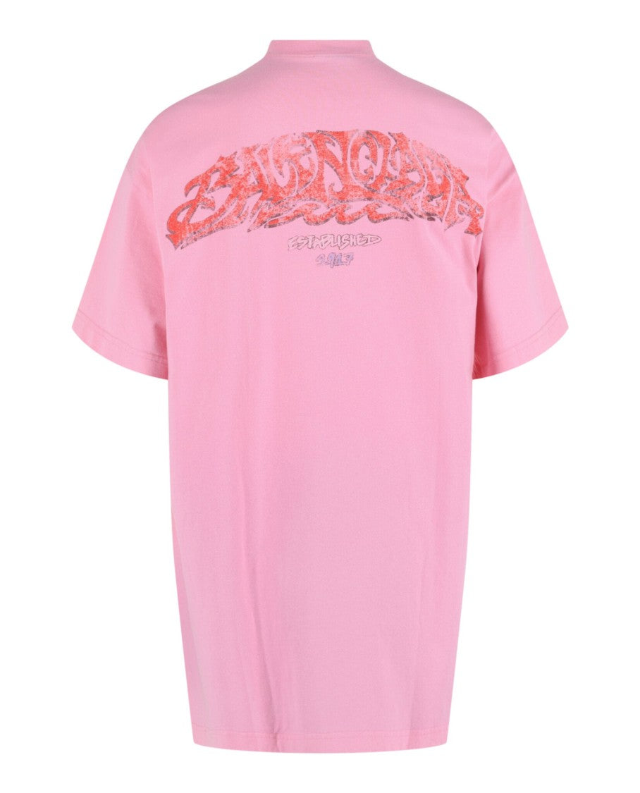 Balenciaga Offshore Logo Print Oversized T-Shirt