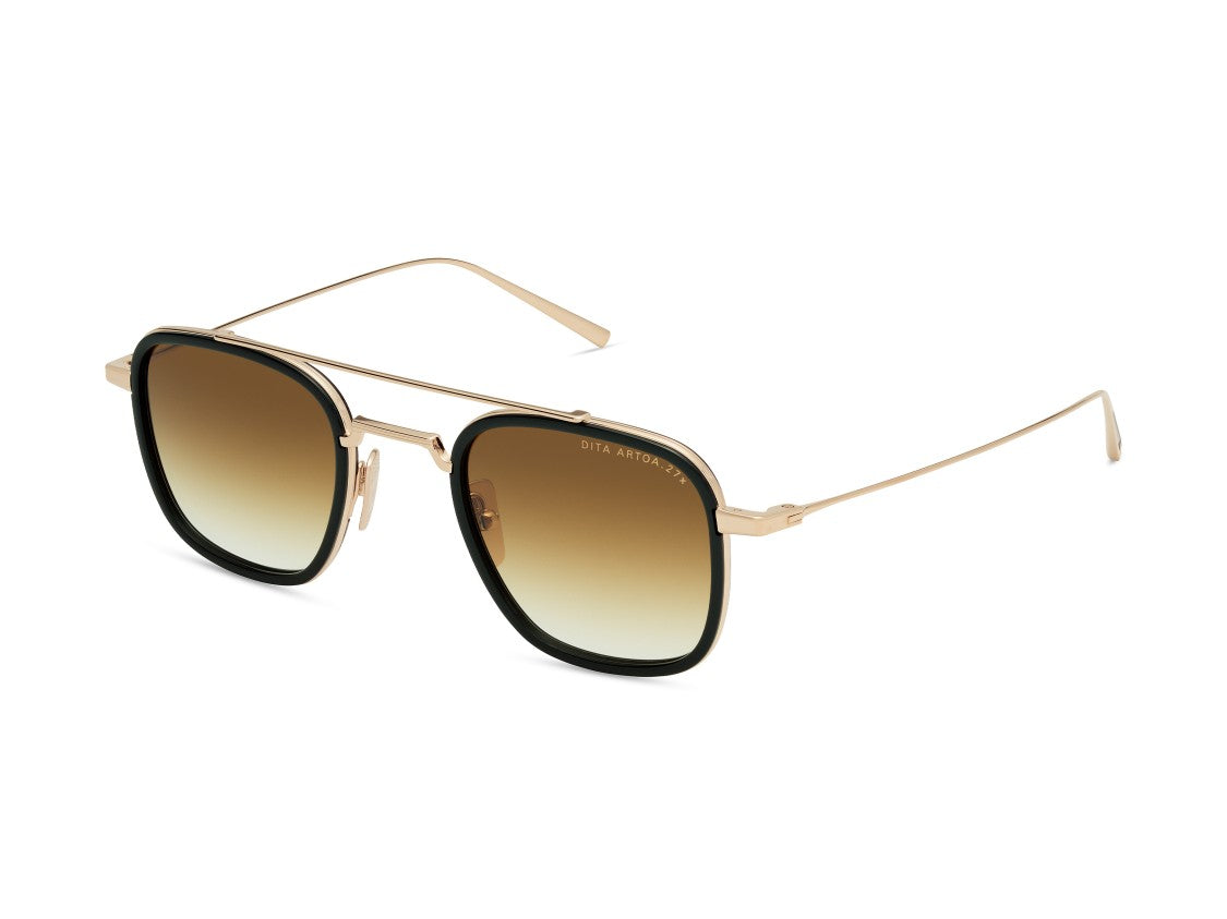 Dita Artoa.27X Bold Double-Bridge Square Sunglasses