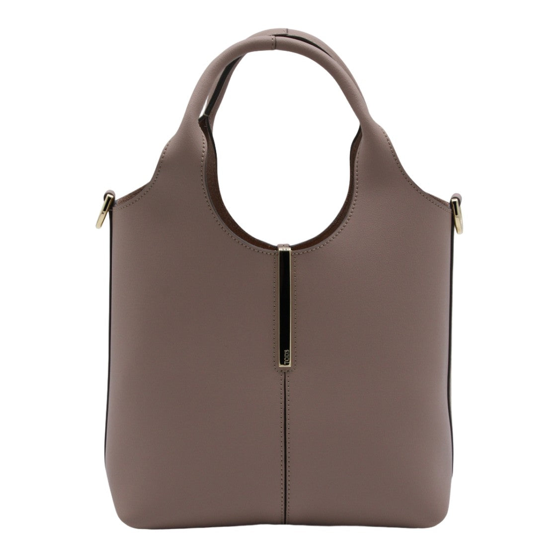 Tod's Structured Handbag With Gold-Tone Accent And Rounded Handle