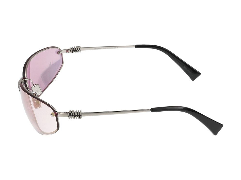Miu Miu Gold Rimless Metal Sunglasses