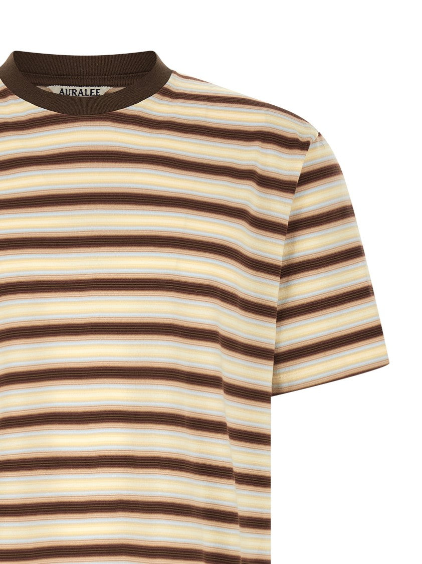 Auralee Gradient Stripes T-Shirt