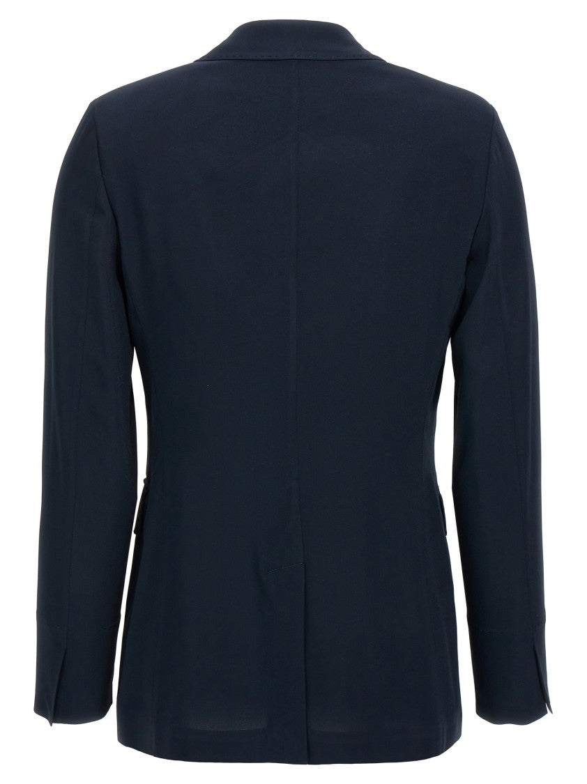 Alberto Biani Double-Breasted Unlined Viscose Blazer