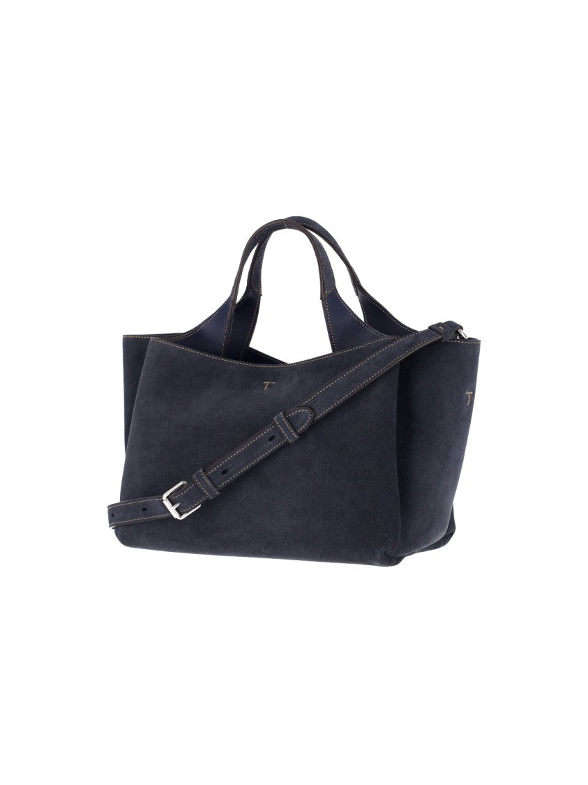 Tod's Blue Suede Mini Handbag