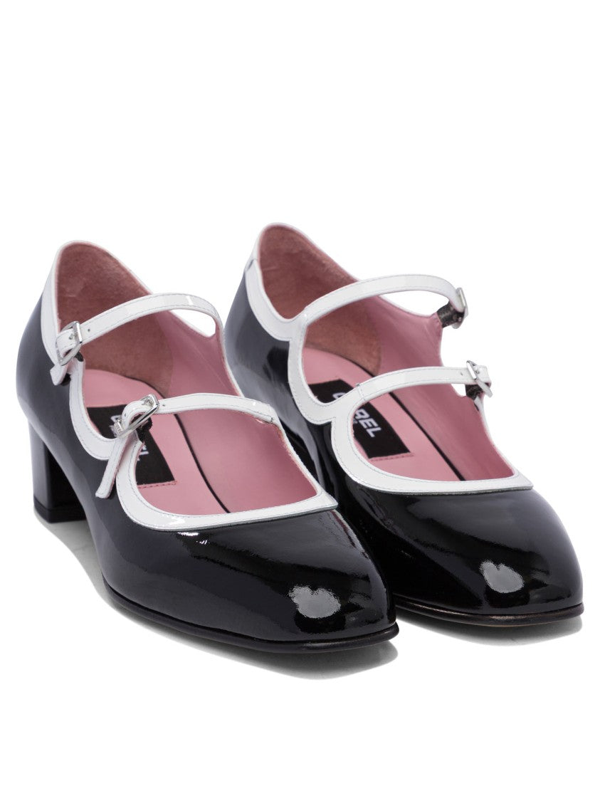 Carel Paris Block Heel Shoes With Glossy Finish